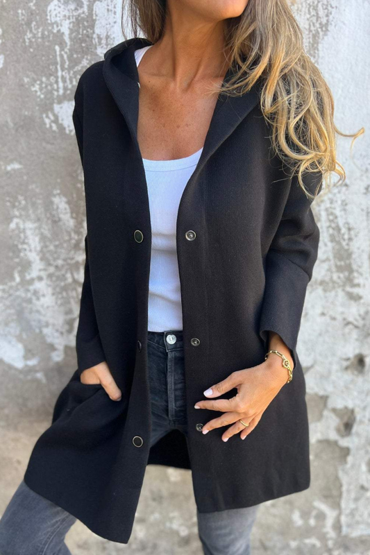 Adriana – Cárdigan largo con capucha